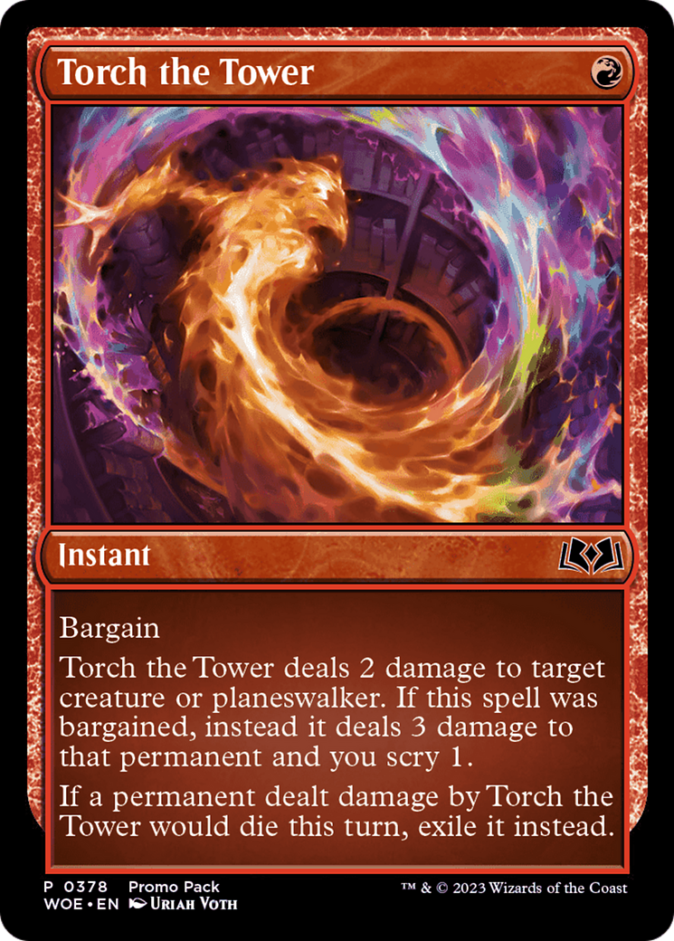 Torch the Tower (Promo Pack) [Wilds of Eldraine Promos] | Good Games North
