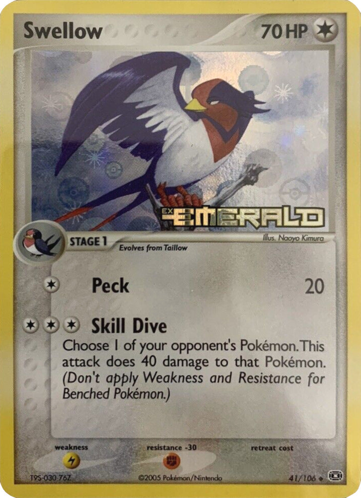 Swellow (41/106) (Stamped) [EX: Emerald] | Good Games North