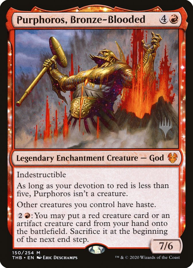 Purphoros, Bronze-Blooded (Promo Pack) [Theros Beyond Death Promos] | Good Games North