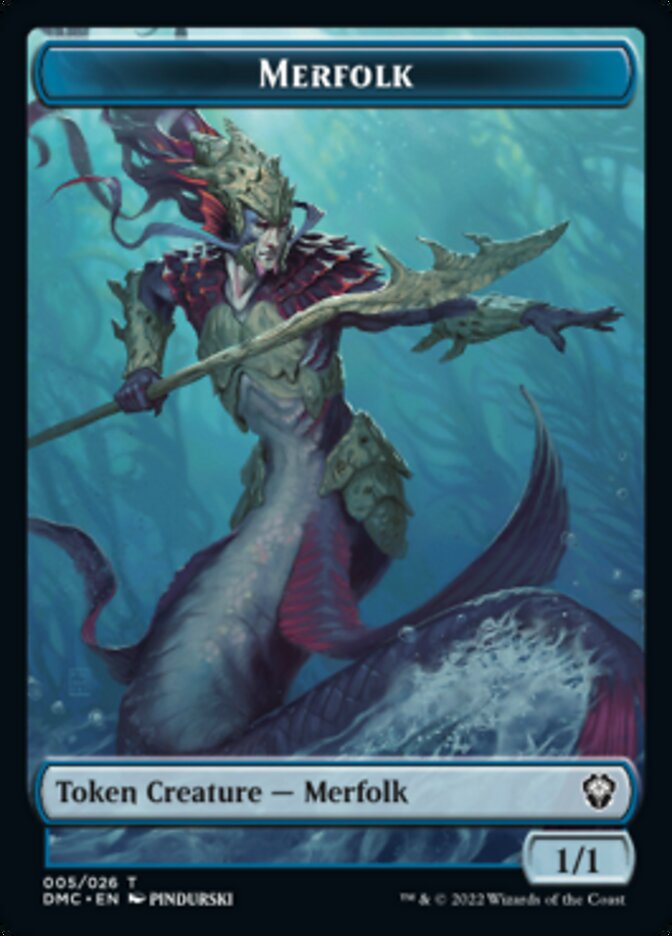 Bird (002) // Merfolk Double-sided Token [Dominaria United Tokens] | Good Games North