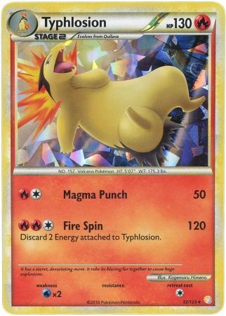 Typhlosion (32/123) (Cracked Ice Holo) [HeartGold & SoulSilver: Base Set] | Good Games North