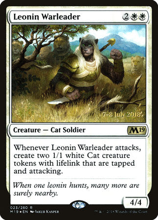 Leonin Warleader [Core Set 2019 Promos] | Good Games North