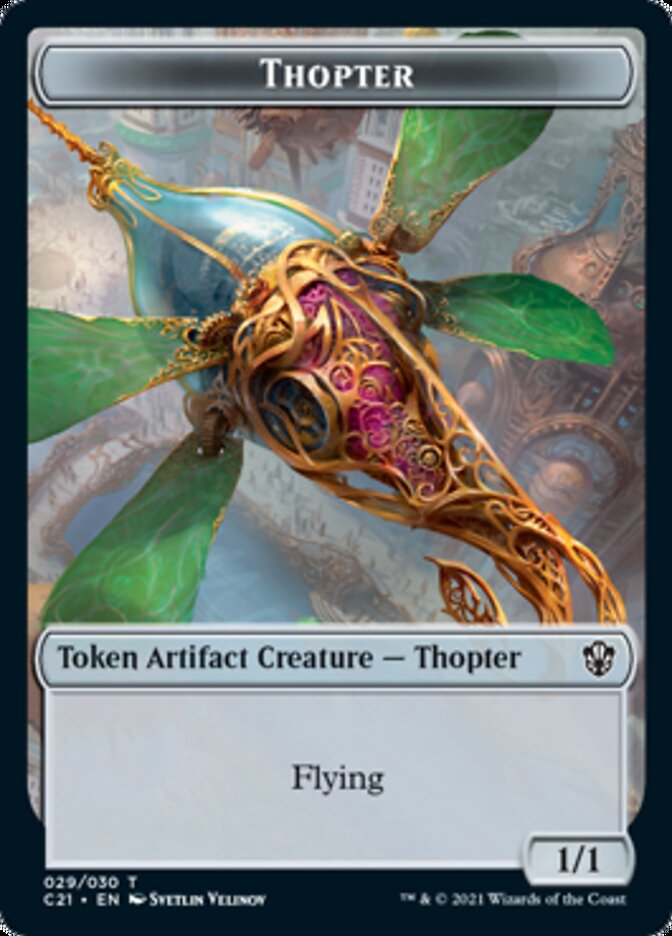 Golem (026) // Thopter Token [Commander 2021 Tokens] | Good Games North