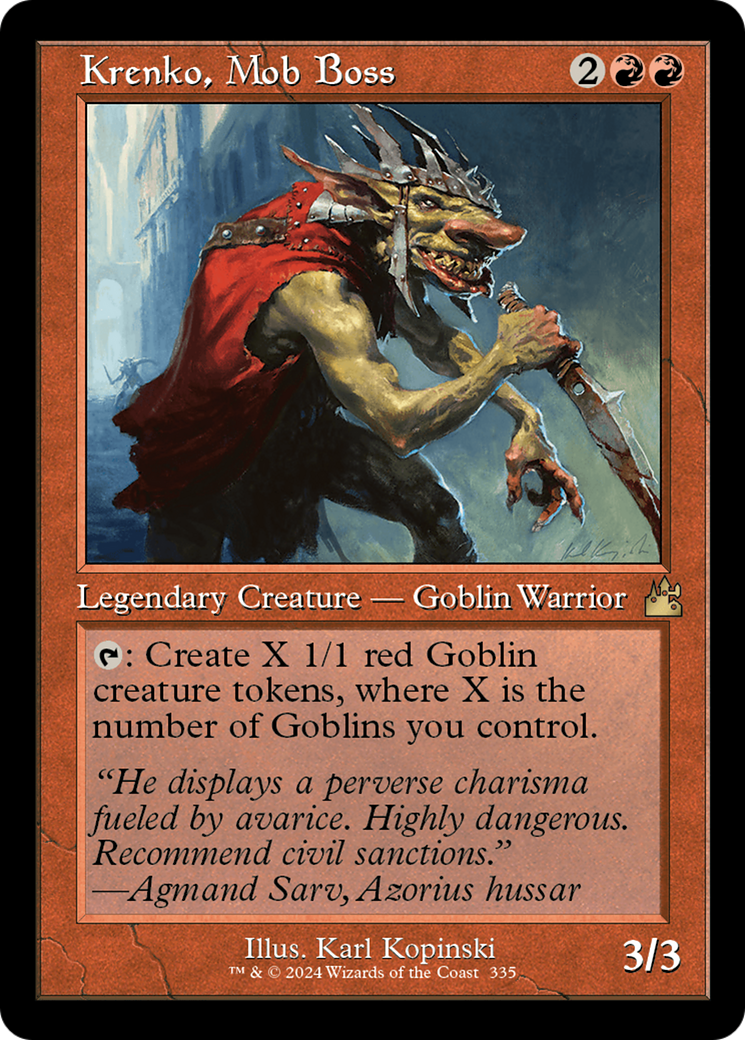 Krenko, Mob Boss (Retro) [Ravnica Remastered] | Good Games North