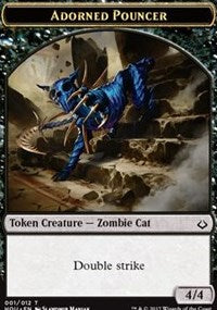 Adorned Pouncer // Warrior Double-sided Token [Hour of Devastation Tokens] | Good Games North