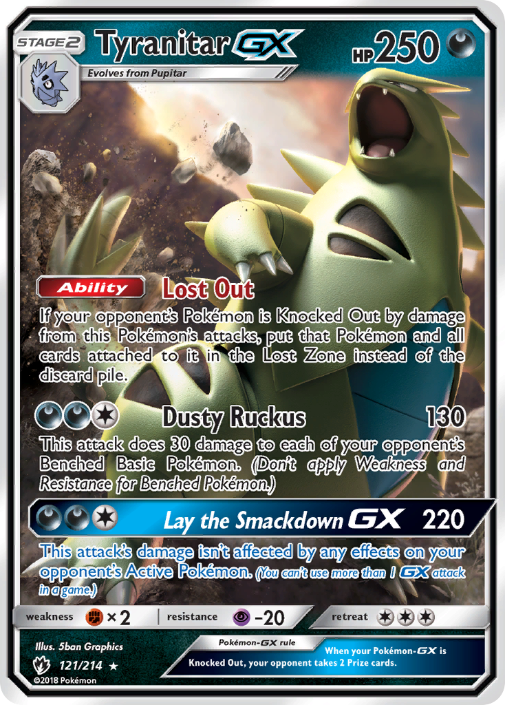 Tyranitar GX (121/214) [Sun & Moon: Lost Thunder] | Good Games North
