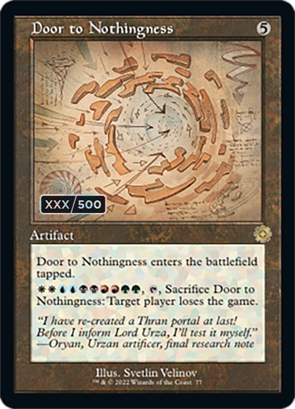 Door to Nothingness (Retro Schematic) (Serial Numbered) [The Brothers' War Retro Artifacts] | Good Games North