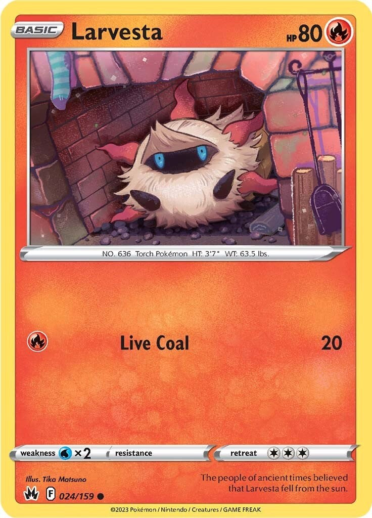 Larvesta (024/159) [Sword & Shield: Crown Zenith] | Good Games North
