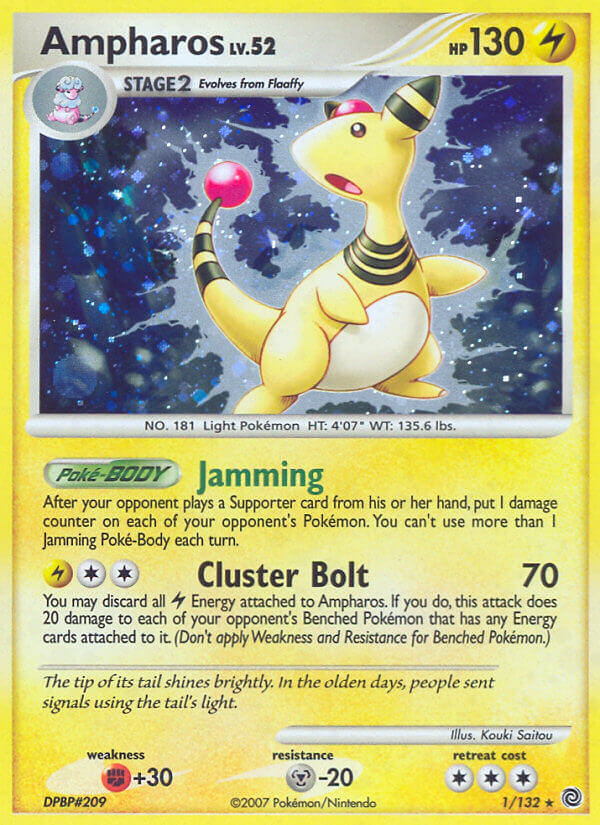 Ampharos (1/132) (Theme Deck Exclusive) [Diamond & Pearl: Secret Wonders] | Good Games North