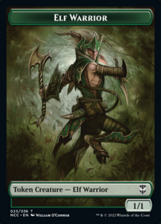 Elf Warrior // Wurm Double-sided Token [Streets of New Capenna Commander Tokens] | Good Games North