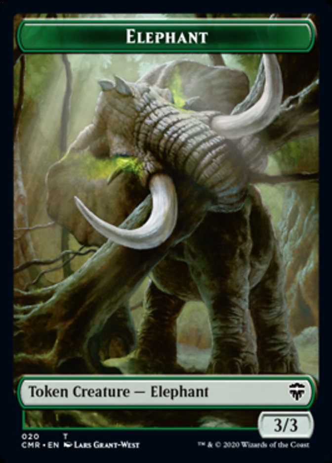 Beast (19) // Elephant Token [Commander Legends Tokens] | Good Games North