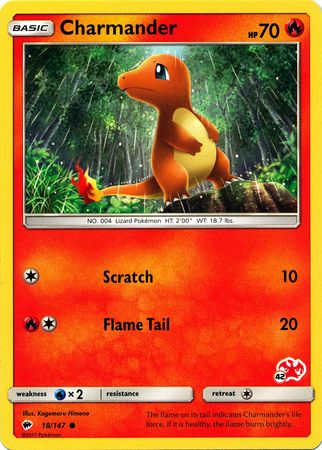 Charmander (18/147) (Charizard Stamp #42) [Battle Academy 2020] | Good Games North