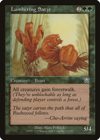 Lumbering Satyr [Mercadian Masques] | Good Games North