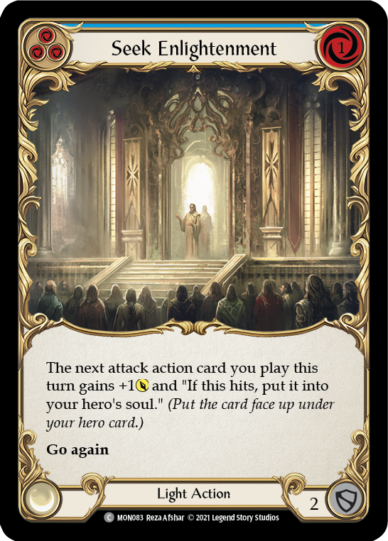 Seek Enlightenment (Blue) [MON083-RF] 1st Edition Rainbow Foil | Good Games North