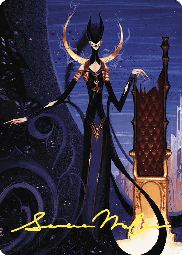 Ashiok, Wicked Manipulator Art Card (57/81) (Gold-Stamped Signature) [Wilds of Eldraine Art Series] | Good Games North