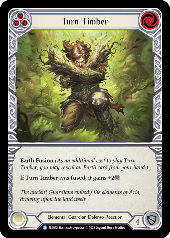 Turn Timber (Blue) [ELE012] (Tales of Aria)  1st Edition Rainbow Foil | Good Games North