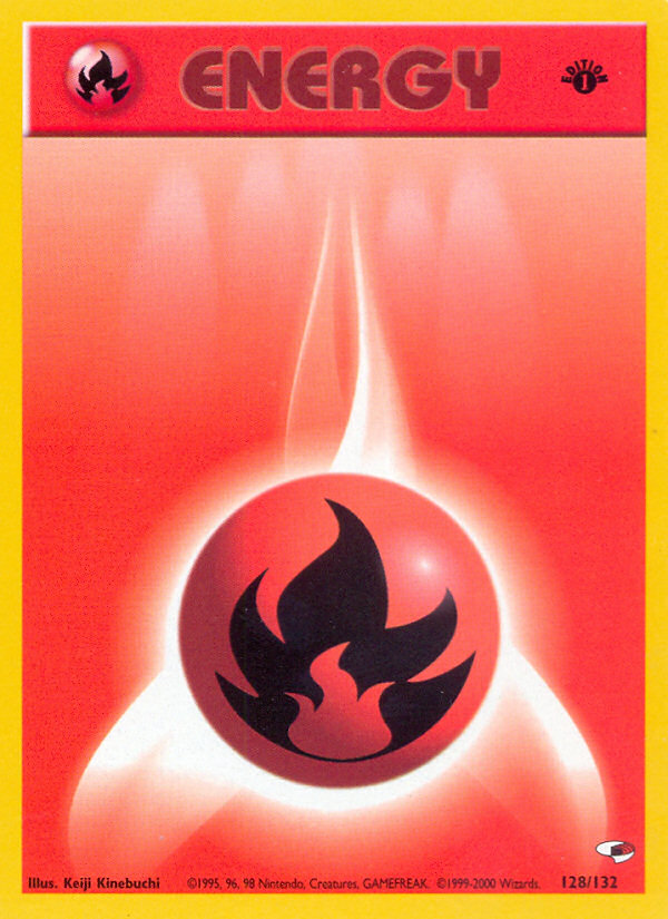 Fire Energy (128/132) [Gym Heroes 1st Edition] | Good Games North
