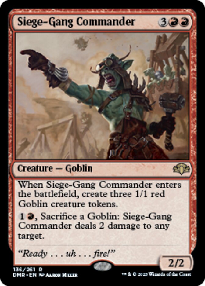 Siege-Gang Commander [Dominaria Remastered] | Good Games North