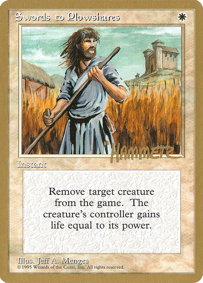 Swords to Plowshares (Shawn "Hammer" Regnier) [Pro Tour Collector Set] | Good Games North