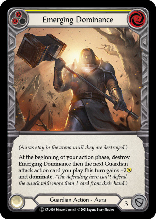 Emerging Dominance (Yellow) [U-CRU039-RF] Unlimited Rainbow Foil | Good Games North