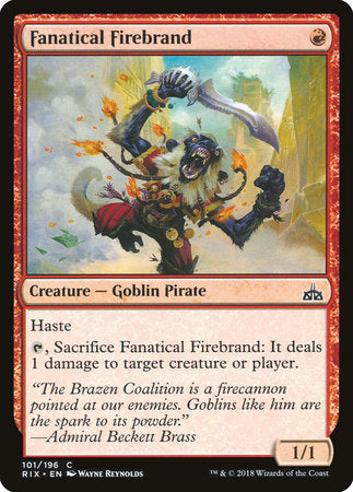 Fanatical Firebrand [Rivals of Ixalan] | Good Games North