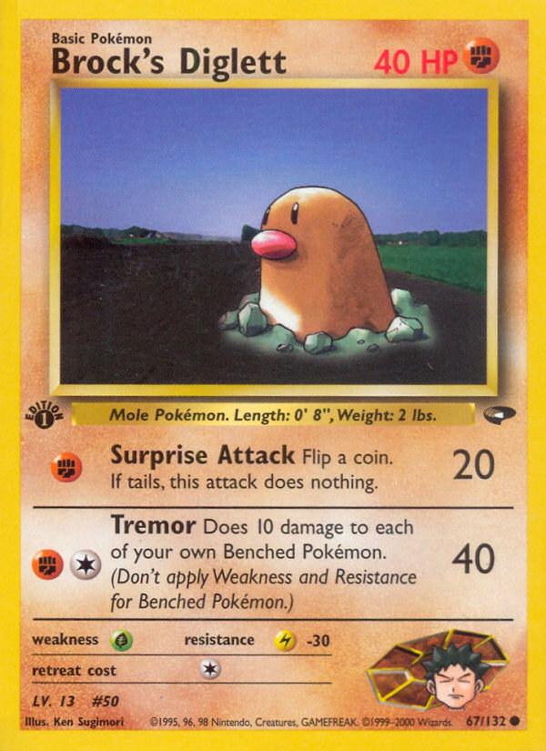 Brock's Diglett (67/132) [Gym Challenge 1st Edition] | Good Games North
