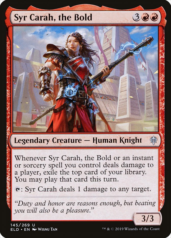 Syr Carah, the Bold [Throne of Eldraine] | Good Games North