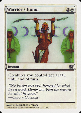 Warrior's Honor [Ninth Edition] | Good Games North