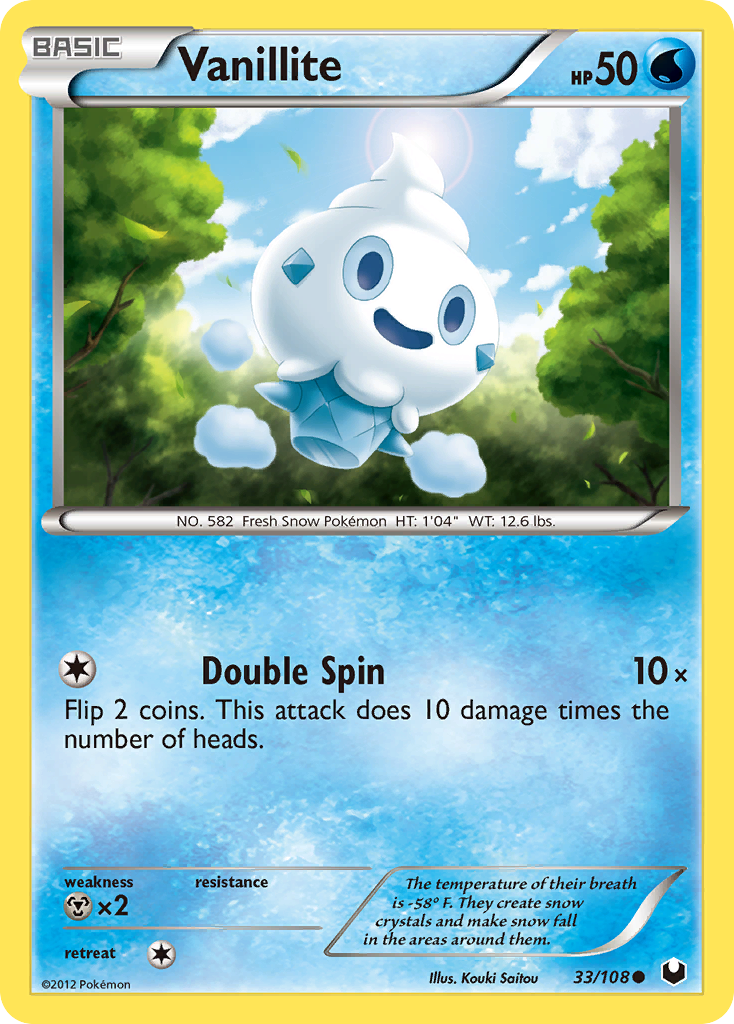 Vanillite (33/108) [Black & White: Dark Explorers] | Good Games North