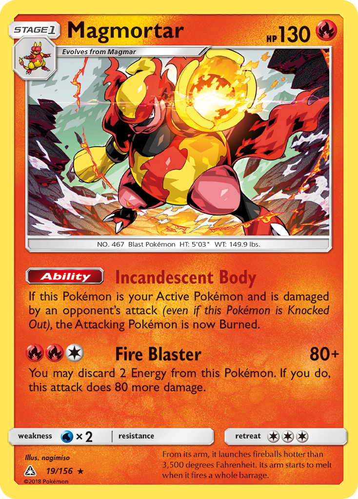 Magmortar (19/156) [Sun & Moon: Ultra Prism] | Good Games North
