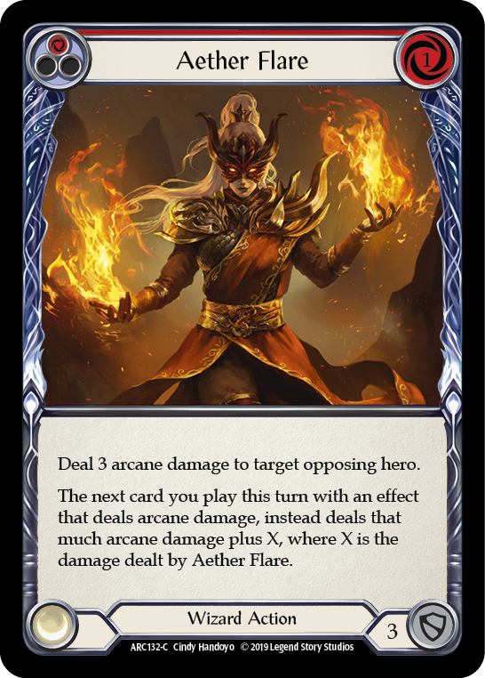 Aether Flare (Red) [ARC132-C] 1st Edition Rainbow Foil | Good Games North