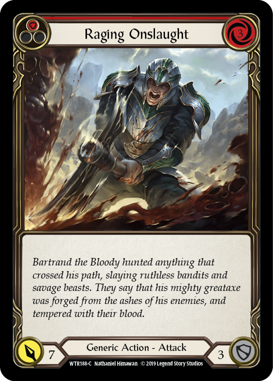 Raging Onslaught (Red) [WTR188-C] Alpha Print Rainbow Foil | Good Games North