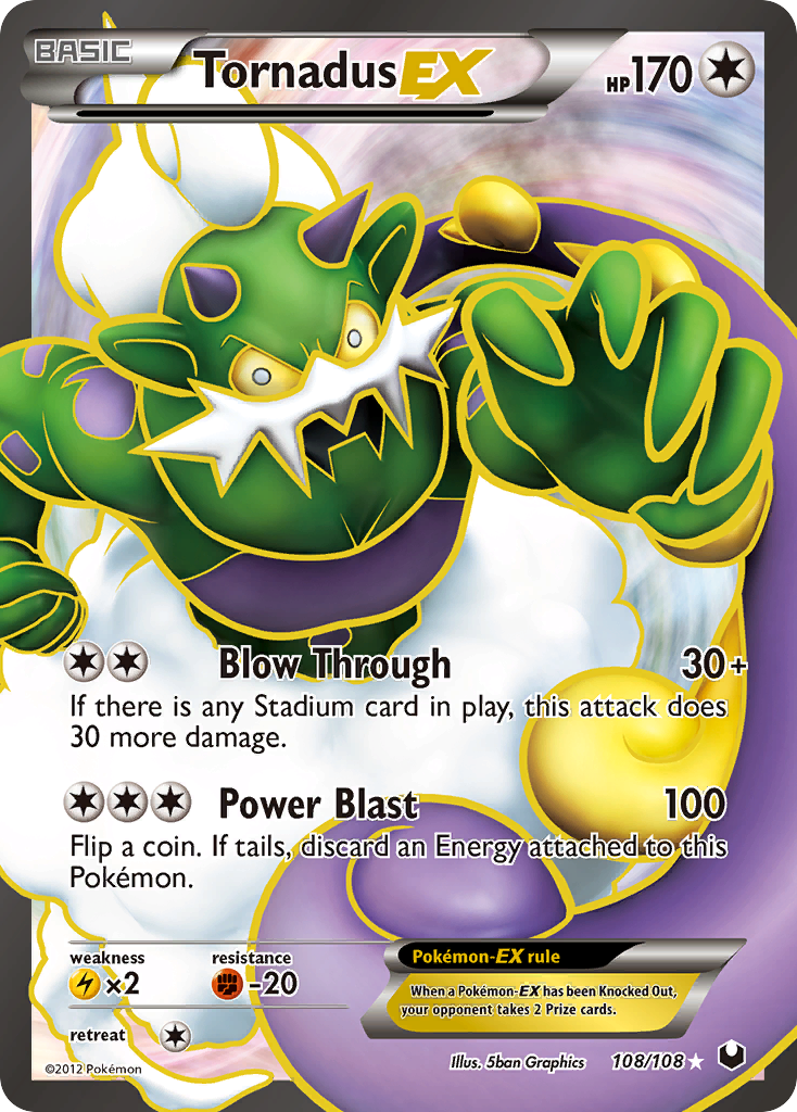 Tornadus EX (108/108) [Black & White: Dark Explorers] | Good Games North