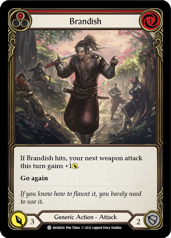 Brandish (Red) [MON269-RF] 1st Edition Rainbow Foil | Good Games North