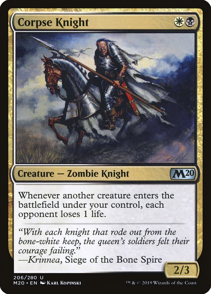 Corpse Knight (2/3 Misprint) [Core Set 2020] | Good Games North