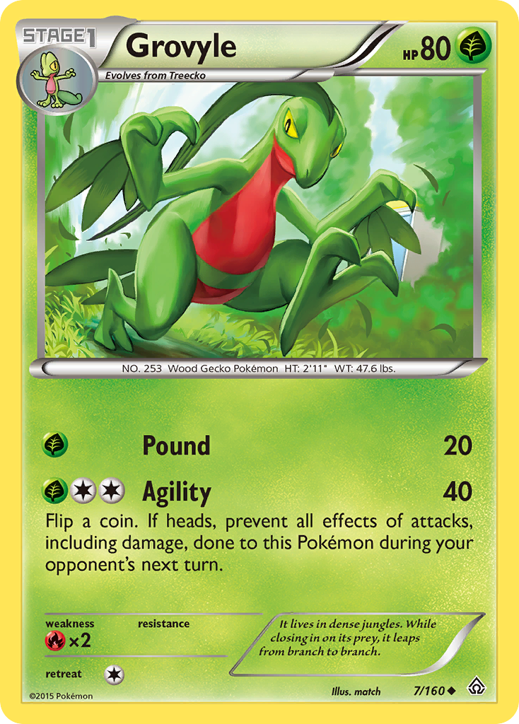 Grovyle (7/160) [XY: Primal Clash] | Good Games North
