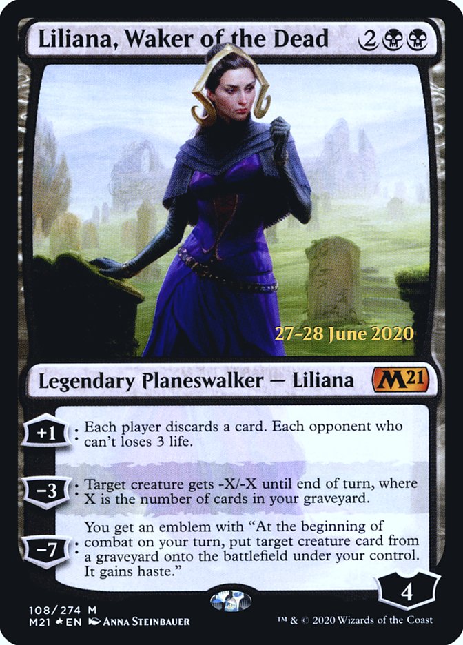 Liliana, Waker of the Dead  [Core Set 2021 Prerelease Promos] | Good Games North