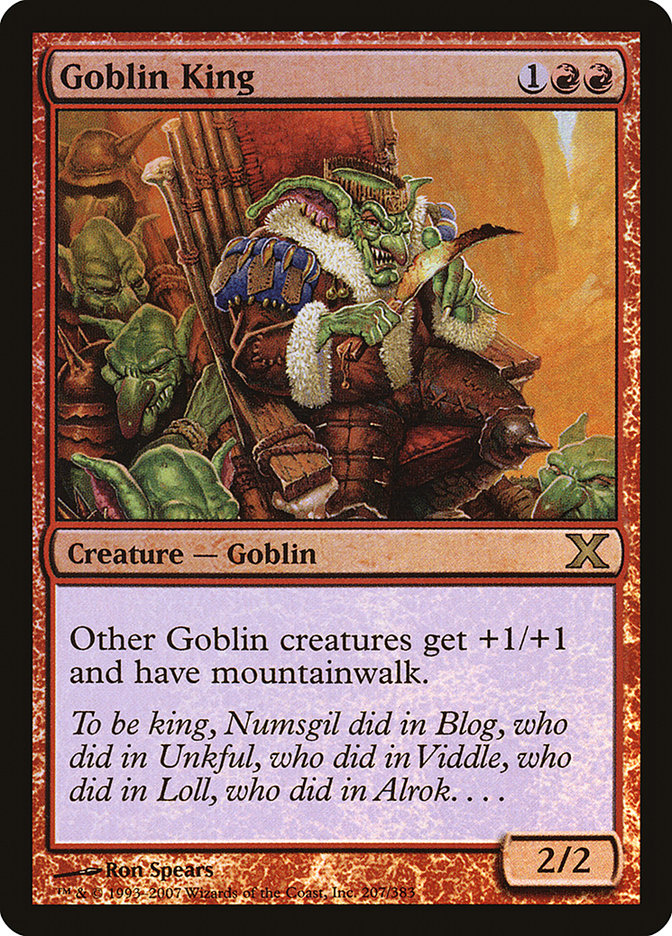 Goblin King (Premium Foil) [Tenth Edition] | Good Games North