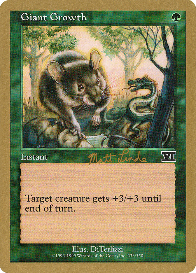 Giant Growth (Matt Linde) [World Championship Decks 1999] | Good Games North