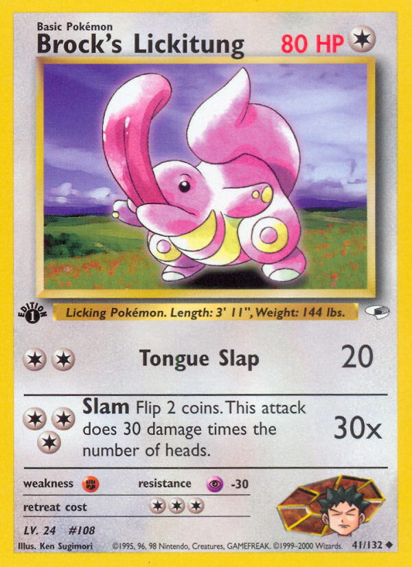 Brock's Lickitung (41/132) [Gym Heroes 1st Edition] | Good Games North