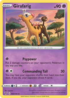 Girafarig (065/185) [Sword & Shield: Vivid Voltage] | Good Games North
