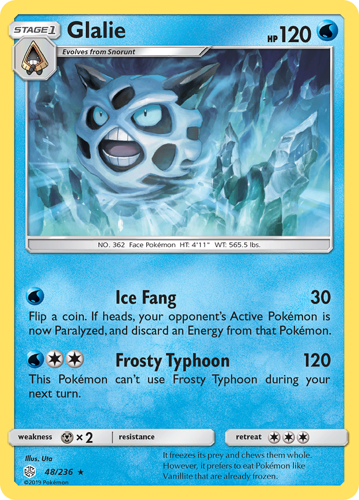 Glalie (48/236) [Sun & Moon: Cosmic Eclipse] | Good Games North