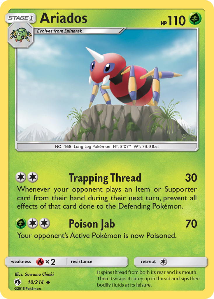 Ariados (10/214) [Sun & Moon: Lost Thunder] | Good Games North