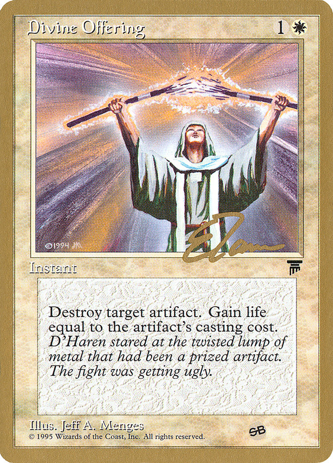 Divine Offering (Eric Tam) (SB) [Pro Tour Collector Set] | Good Games North