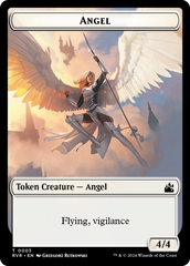 Elf Knight // Angel (0003) Double-Sided Token [Ravnica Remastered Tokens] | Good Games North