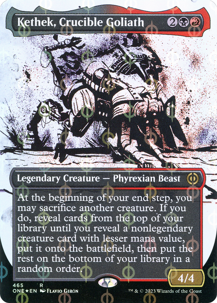 Kethek, Crucible Goliath (Borderless Ichor Step-and-Compleat Foil) [Phyrexia: All Will Be One] | Good Games North