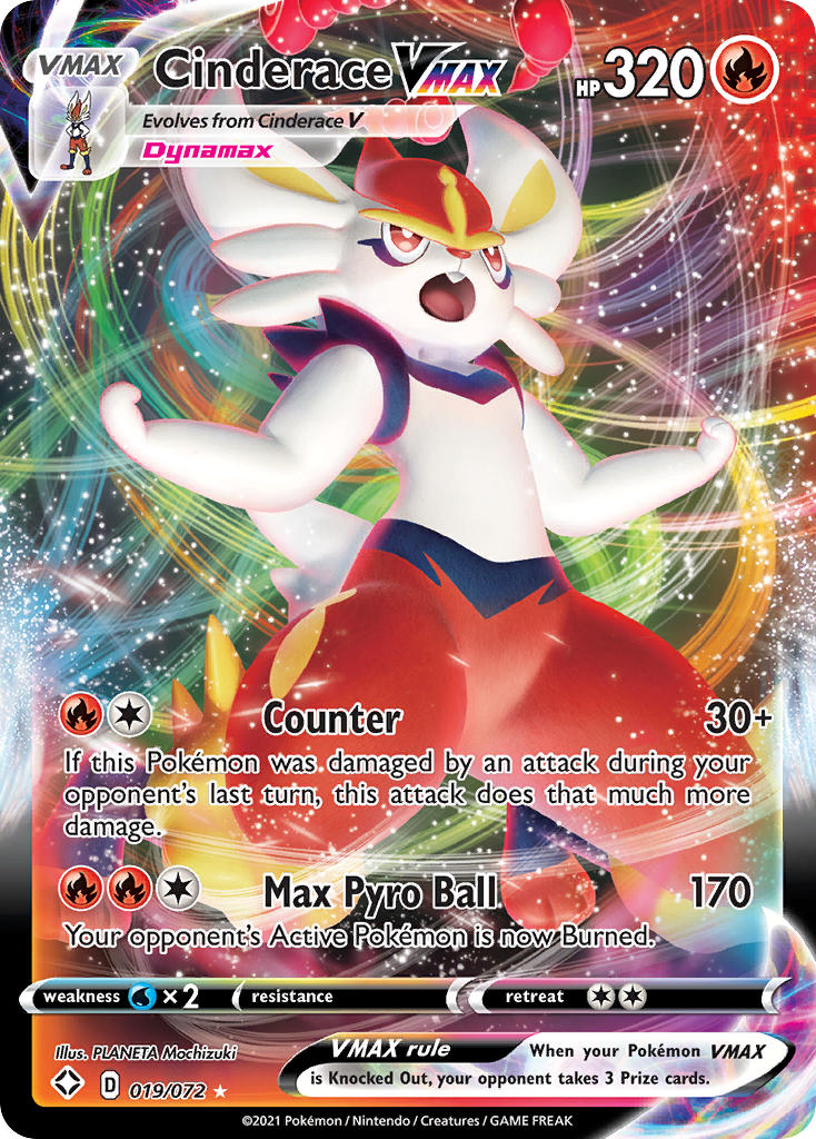 Cinderace VMAX (019/072) [Sword & Shield: Shining Fates] | Good Games North
