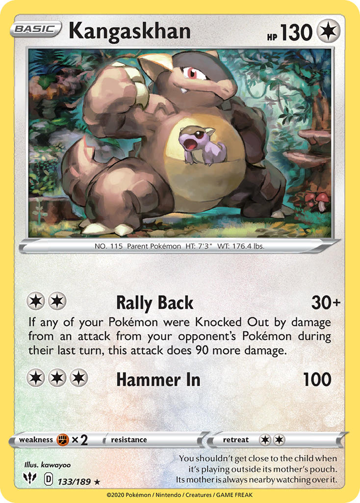 Kangaskhan (133/189) (Theme Deck Exclusive) [Sword & Shield: Darkness Ablaze] | Good Games North