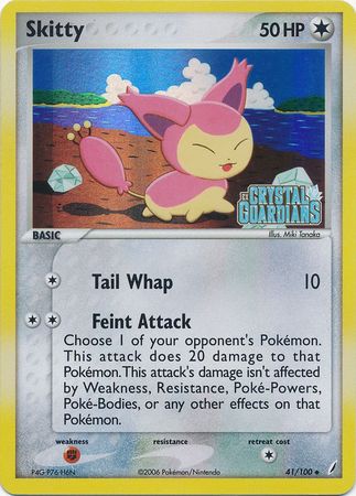 Skitty (41/100) (Stamped) [EX: Crystal Guardians] | Good Games North