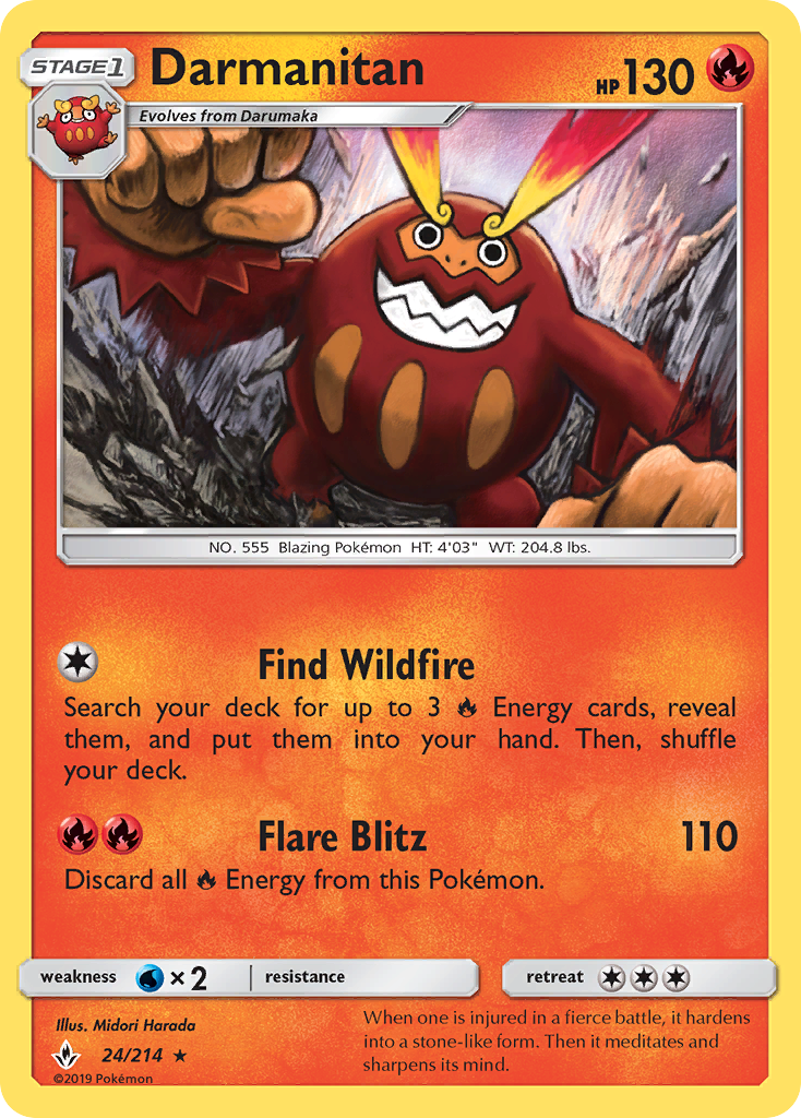 Darmanitan (24/214) [Sun & Moon: Unbroken Bonds] | Good Games North